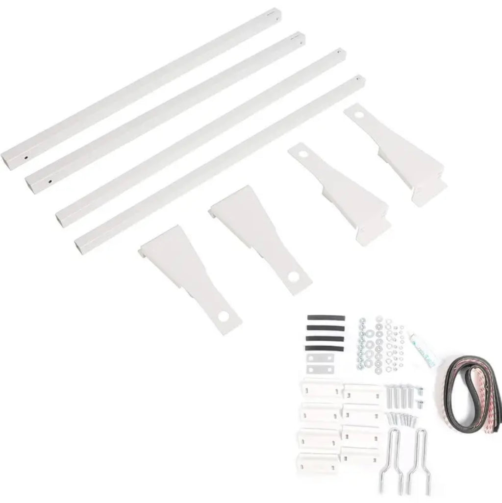 Portaequipajes de techo universal para escaleras, compatibles con Express 2003-2017 para GMC Savana, 1999-2014 Ford E-Series, con capacidad de 700 libras, ajustables, 2 barras para carga de madera, kayak, canoa y tubos