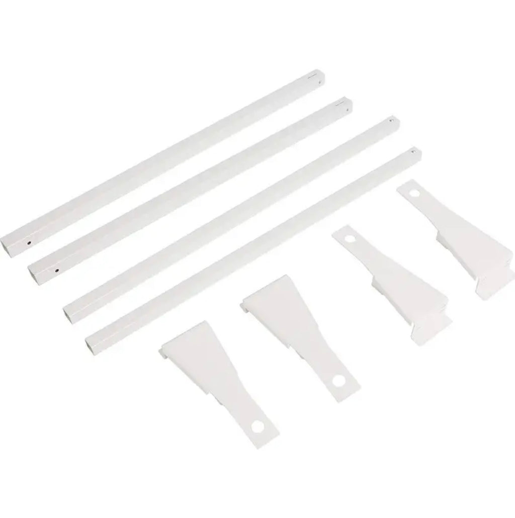 Portaequipajes de techo universal para escaleras, compatibles con Express 2003-2017 para GMC Savana, 1999-2014 Ford E-Series, con capacidad de 700 libras, ajustables, 2 barras para carga de madera, kayak, canoa y tubos