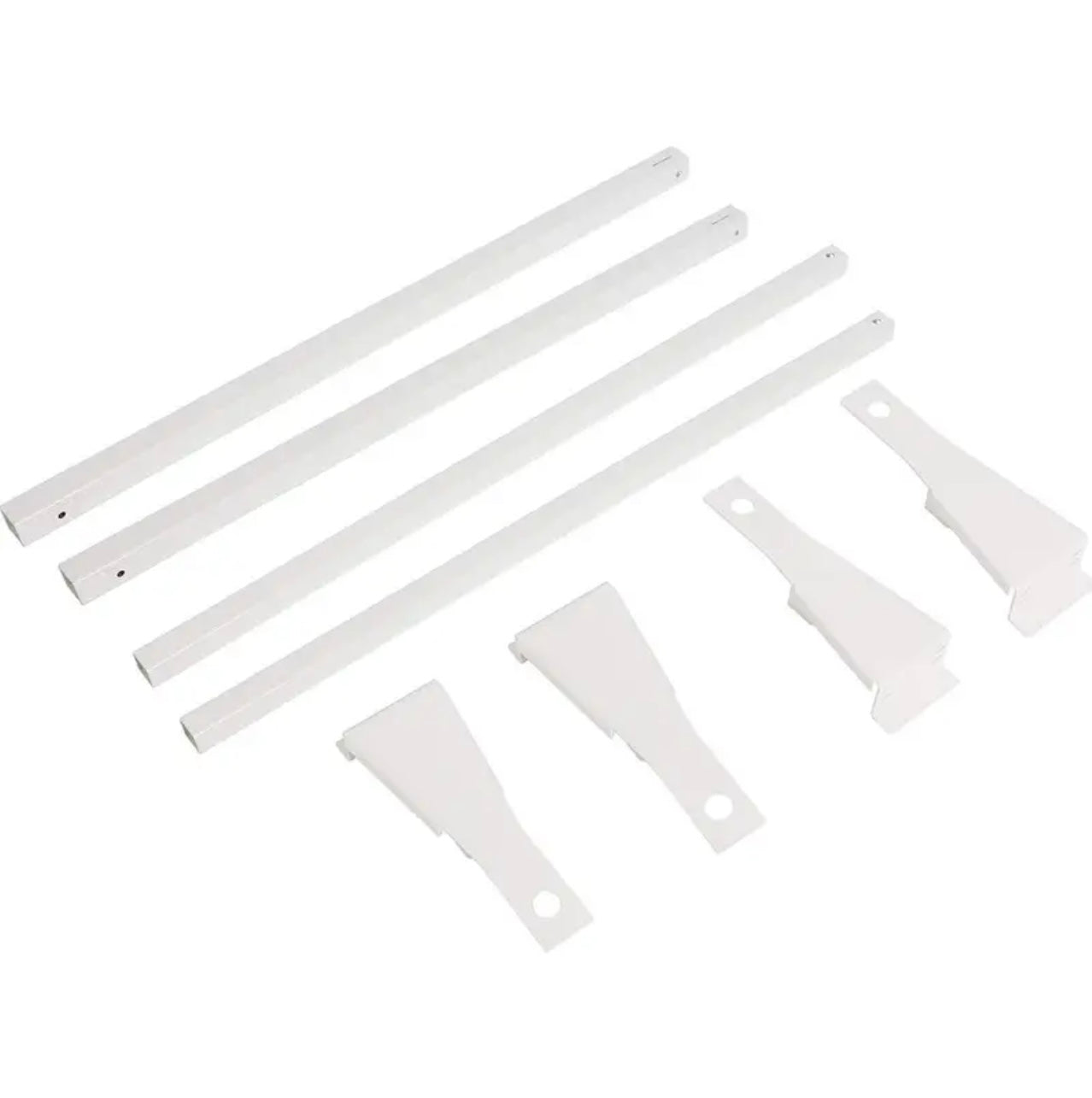 Portaequipajes de techo universal para escaleras, compatibles con Express 2003-2017 para GMC Savana, 1999-2014 Ford E-Series, con capacidad de 700 libras, ajustables, 2 barras para carga de madera, kayak, canoa y tubos