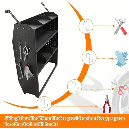 Estantería para Furgoneta de Carga Adecuada para Ford Transit, Promaster, Sprinter, para Chevy Express con Techo Medio/Alto, Almacenamiento de Estanterías de Acero